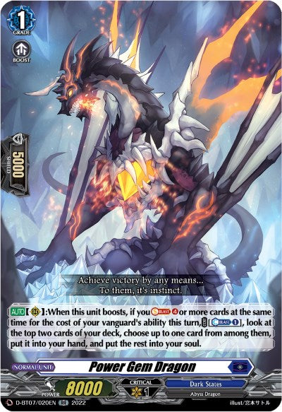 Power Gem Dragon (D-BT07/020EN) [Raging Flames Against Emerald Storm] | Pegasus Games WI