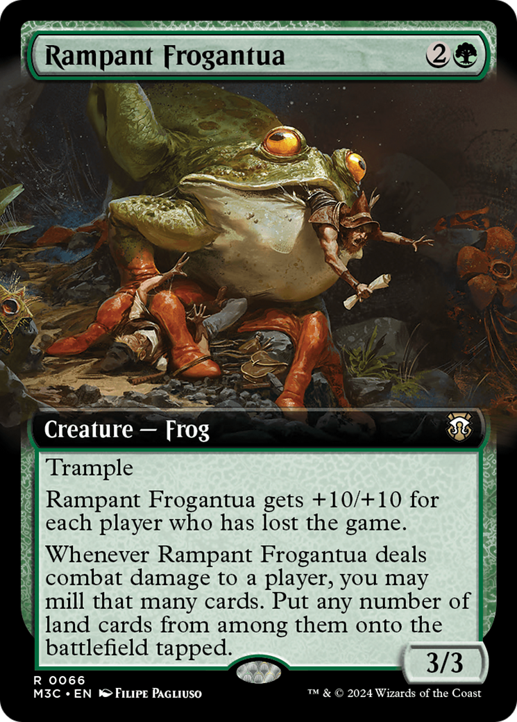 Rampant Frogantua (Extended Art) (Ripple Foil) [Modern Horizons 3 Commander] | Pegasus Games WI
