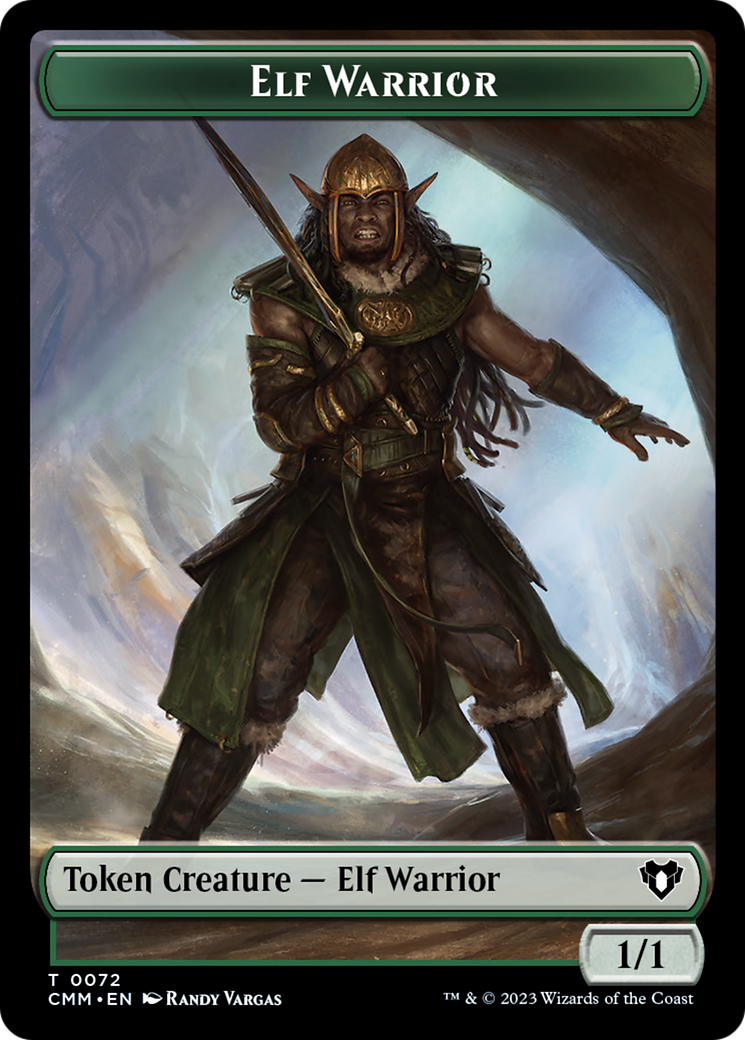 Elf Warrior // Cleric Double-Sided Token [Commander Masters Tokens] | Pegasus Games WI