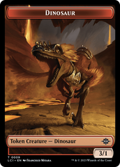 Treasure (0018) // Dinosaur (0009) Double-Sided Token [The Lost Caverns of Ixalan Tokens] | Pegasus Games WI
