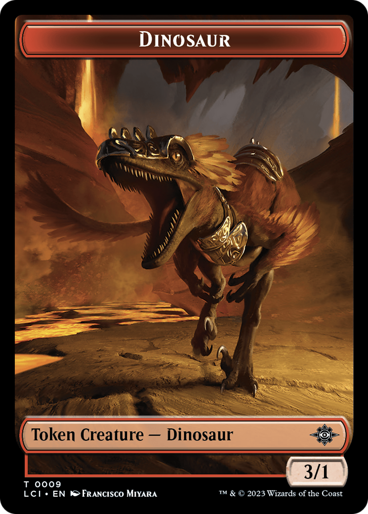 Dinosaur Token (0009) [The Lost Caverns of Ixalan Tokens] | Pegasus Games WI