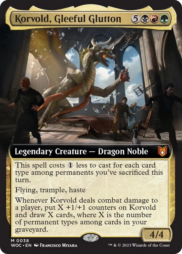 Korvold, Gleeful Glutton (Extended Art) [Wilds of Eldraine Commander] | Pegasus Games WI