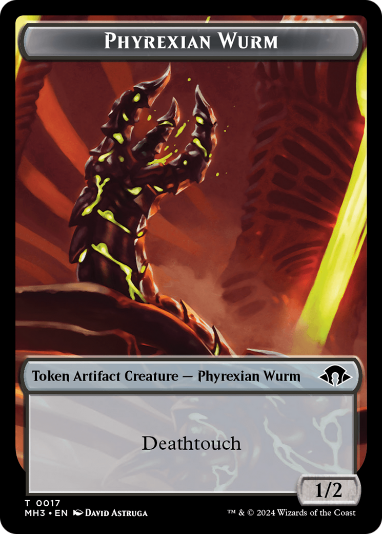 Phyrexian Wurm (0017) // Energy Reserve Double-Sided Token [Modern Horizons 3 Tokens] | Pegasus Games WI