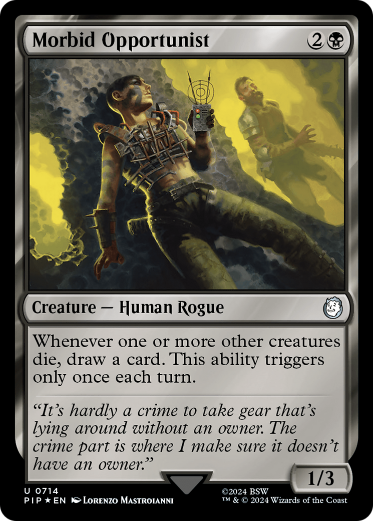 Morbid Opportunist (Surge Foil) [Fallout] | Pegasus Games WI