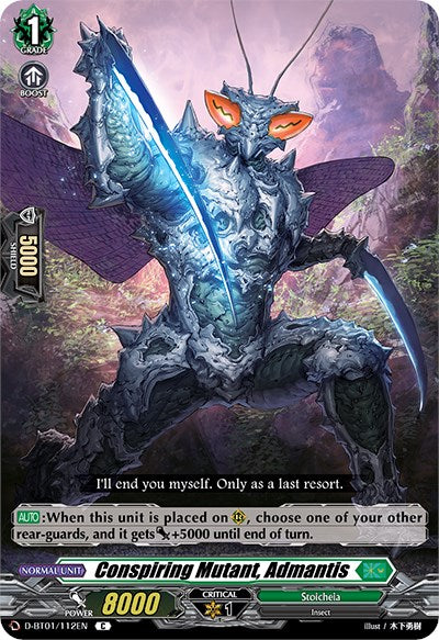 Conspiring Mutant, Admantis (D-BT01/112EN) [Genesis of the Five Greats] | Pegasus Games WI