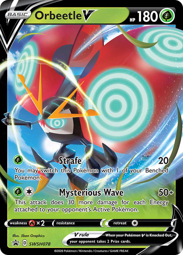 Orbeetle V (SWSH078) (Jumbo Card) [Sword & Shield: Black Star Promos] | Pegasus Games WI