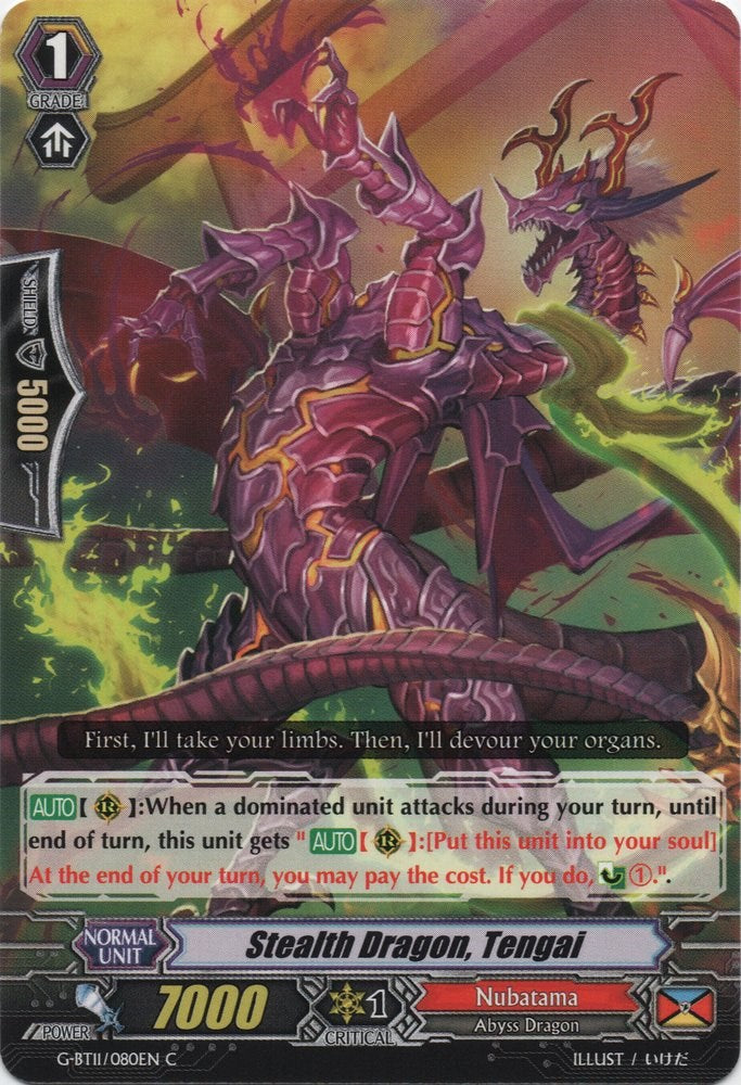 Stealth Dragon, Tengai (G-BT11/080EN) [Demonic Advent] | Pegasus Games WI