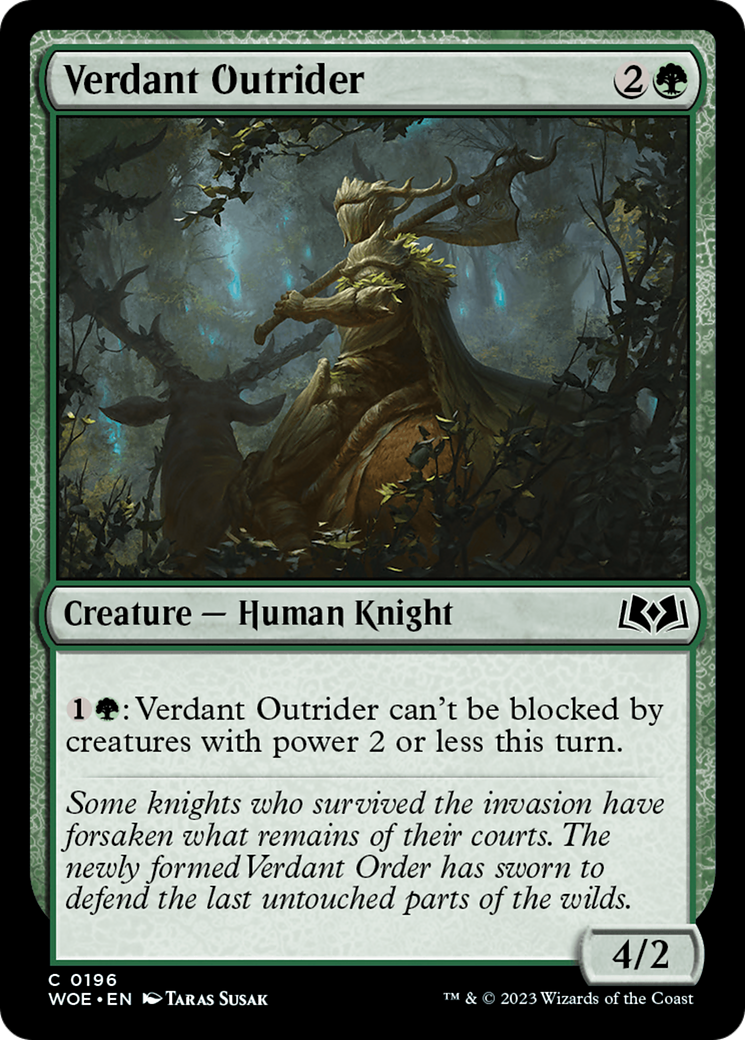 Verdant Outrider [Wilds of Eldraine] | Pegasus Games WI