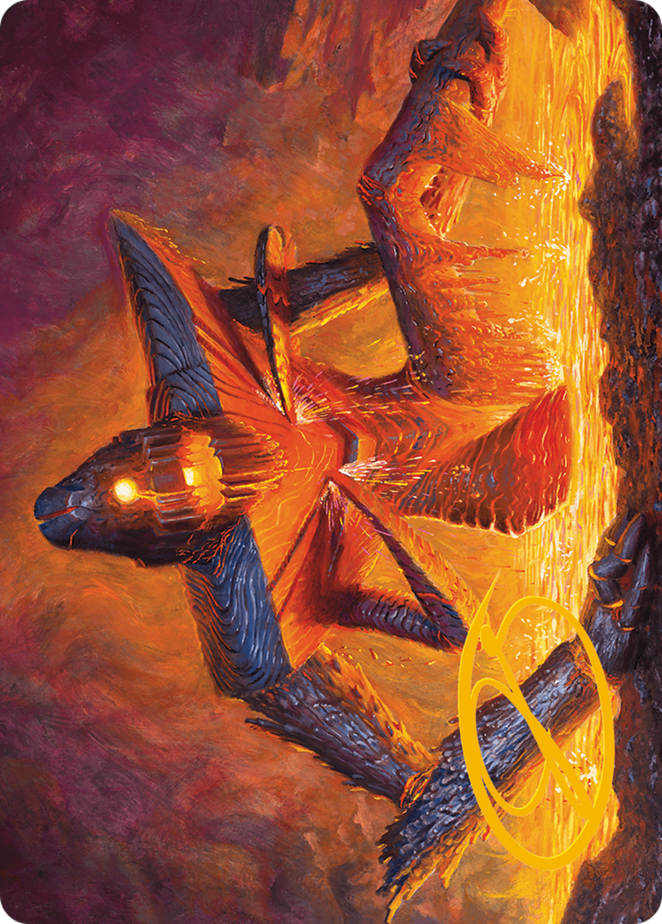 Molten Gatekeeper Art Card (Gold-Stamped Signature) [Modern Horizons 3 Art Series] | Pegasus Games WI