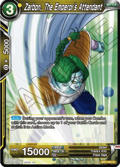 Zarbon, The Emperor's Attendant (Reprint) (BT1-101) [Battle Evolution Booster] | Pegasus Games WI