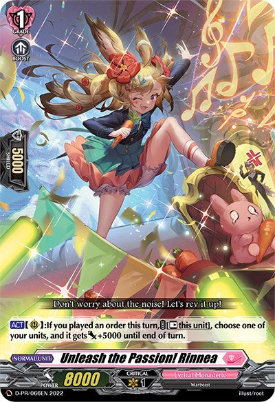 Unleash the Passion! Rinnea (D-PR/066EN) [D Promo Cards] | Pegasus Games WI