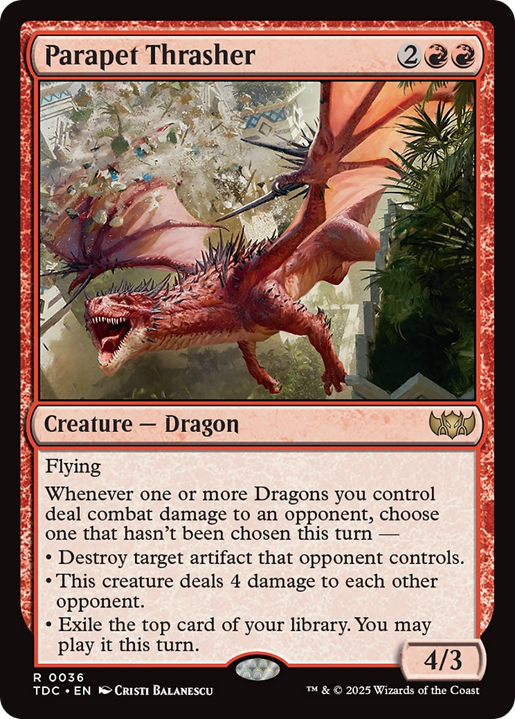 Parapet Thrasher [Tarkir: Dragonstorm Commander] | Pegasus Games WI