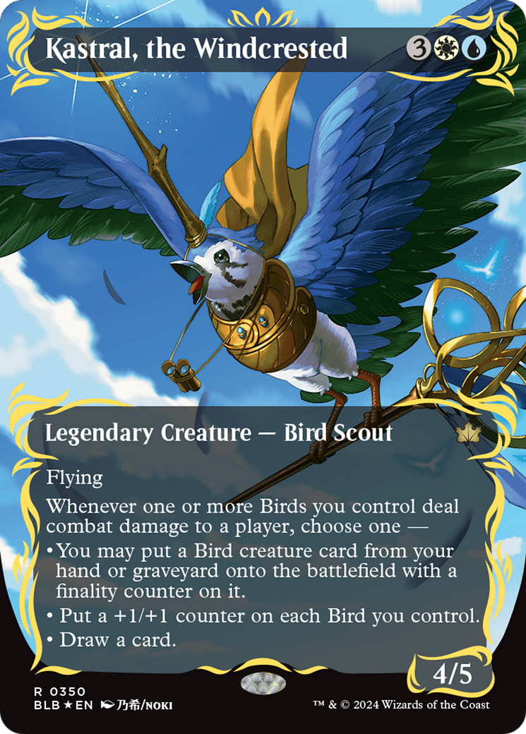 Kastral, the Windcrested (Borderless) [Bloomburrow] | Pegasus Games WI
