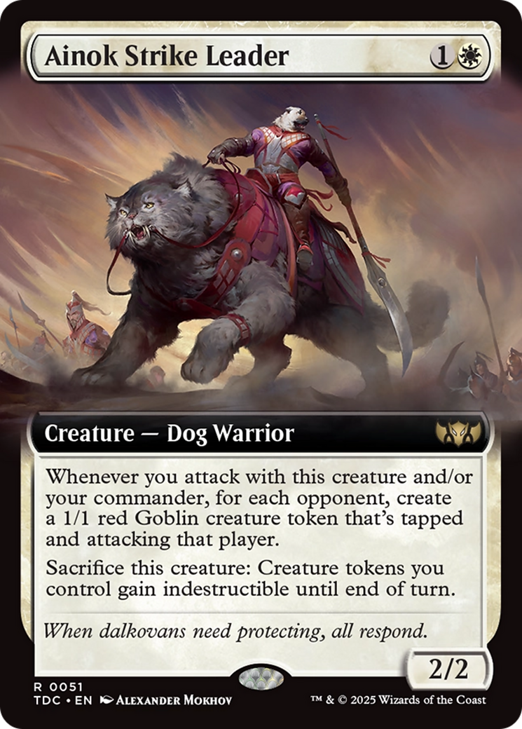 Ainok Strike Leader (Extended Art) [Tarkir: Dragonstorm Commander] | Pegasus Games WI