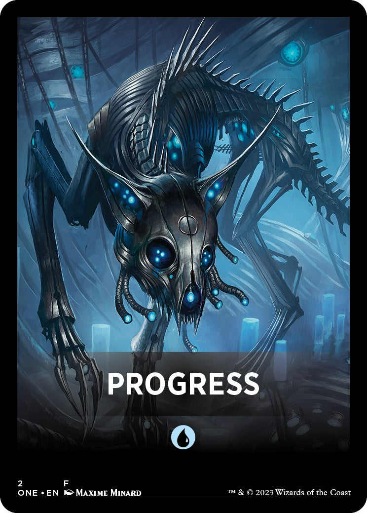 Progress Theme Card [Phyrexia: All Will Be One Tokens] | Pegasus Games WI