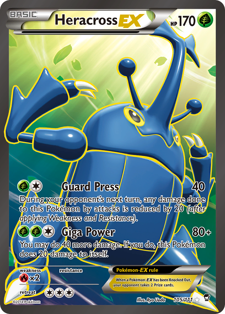 Heracross EX (105/111) [XY: Furious Fists] | Pegasus Games WI