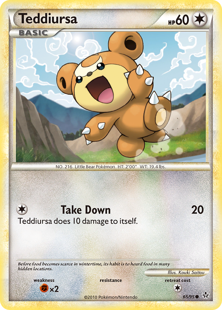 Teddiursa (65/95) [HeartGold & SoulSilver: Unleashed] | Pegasus Games WI