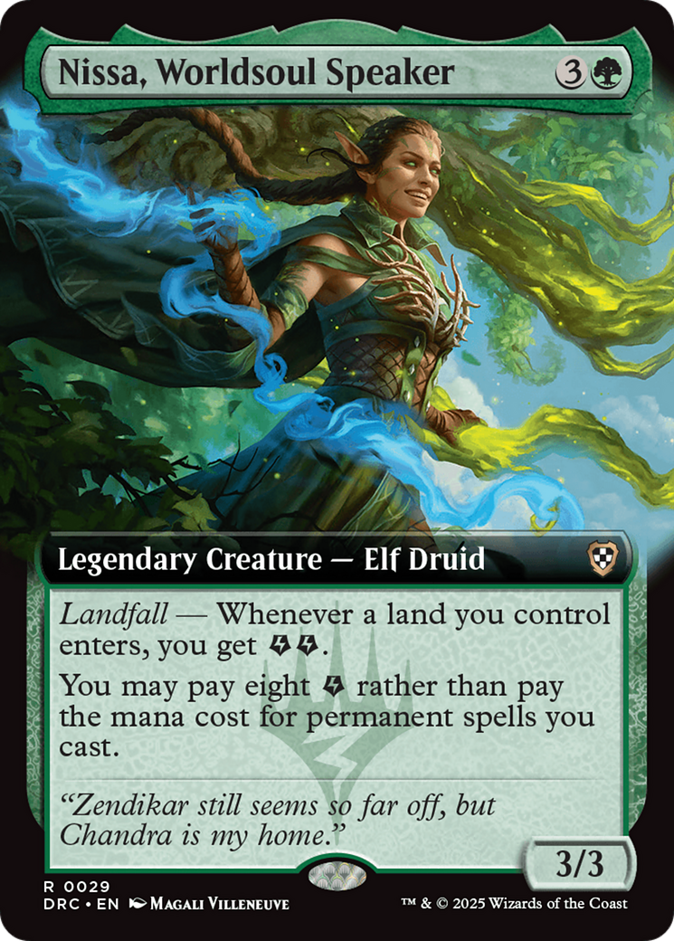 Nissa, Worldsoul Speaker (Extended Art) [Aetherdrift Commander] | Pegasus Games WI