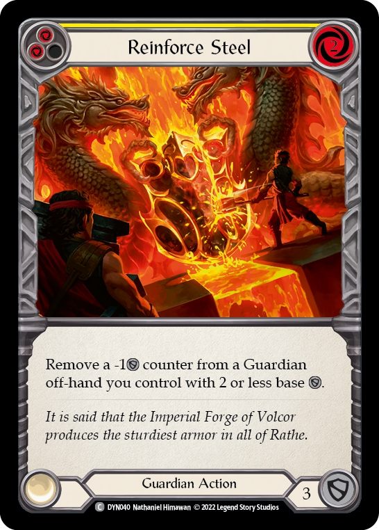 Reinforce Steel (Yellow) [DYN040] (Dynasty) | Pegasus Games WI