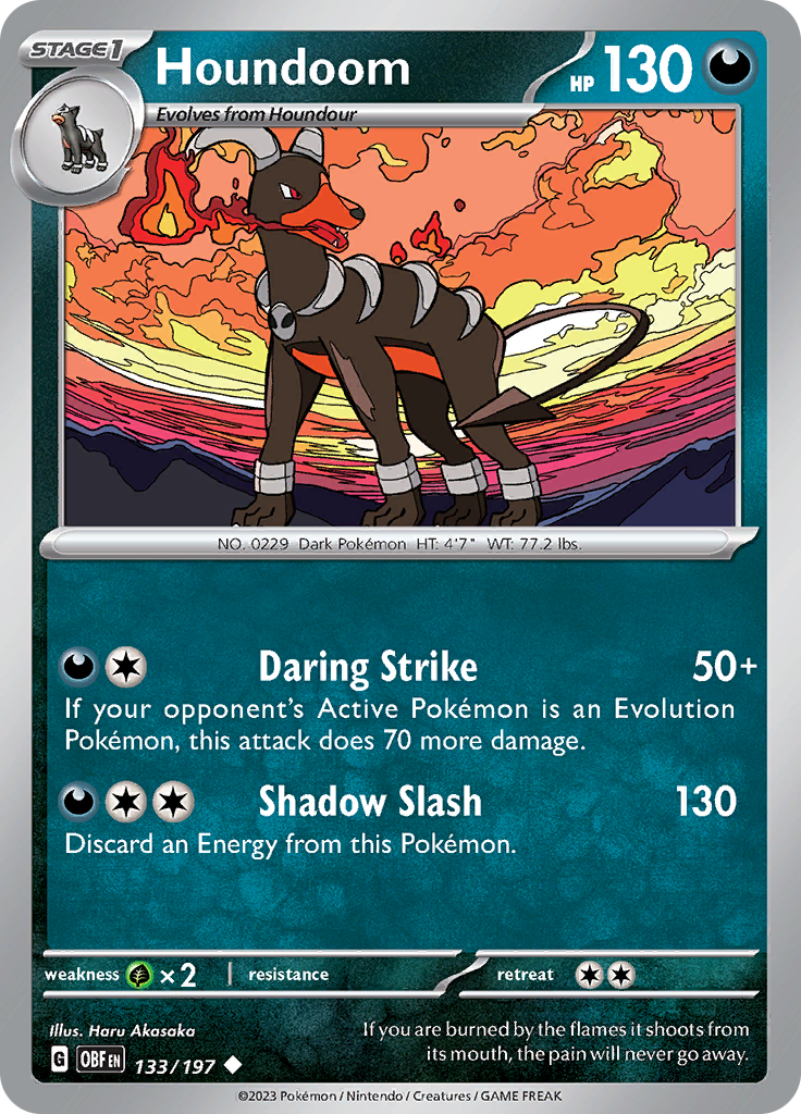 Houndoom (133/197) [Scarlet & Violet: Obsidian Flames] | Pegasus Games WI