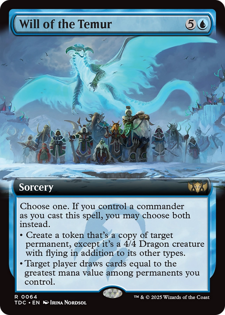 Will of the Temur (Extended Art) [Tarkir: Dragonstorm Commander] | Pegasus Games WI