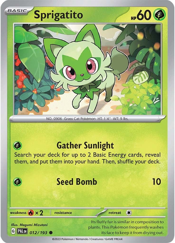 Sprigatito (012/193) [Scarlet & Violet: Paldea Evolved] | Pegasus Games WI