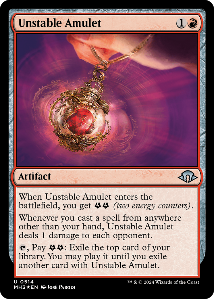 Unstable Amulet (Ripple Foil) [Modern Horizons 3] | Pegasus Games WI