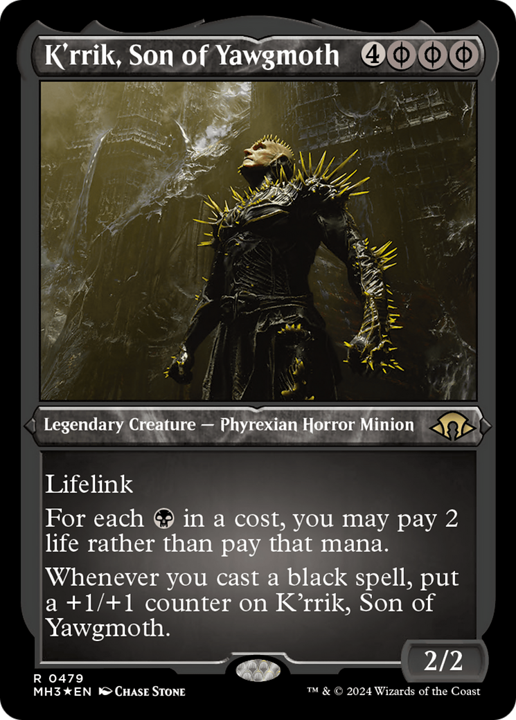 K'rrik, Son of Yawgmoth (Foil Etched) [Modern Horizons 3] | Pegasus Games WI