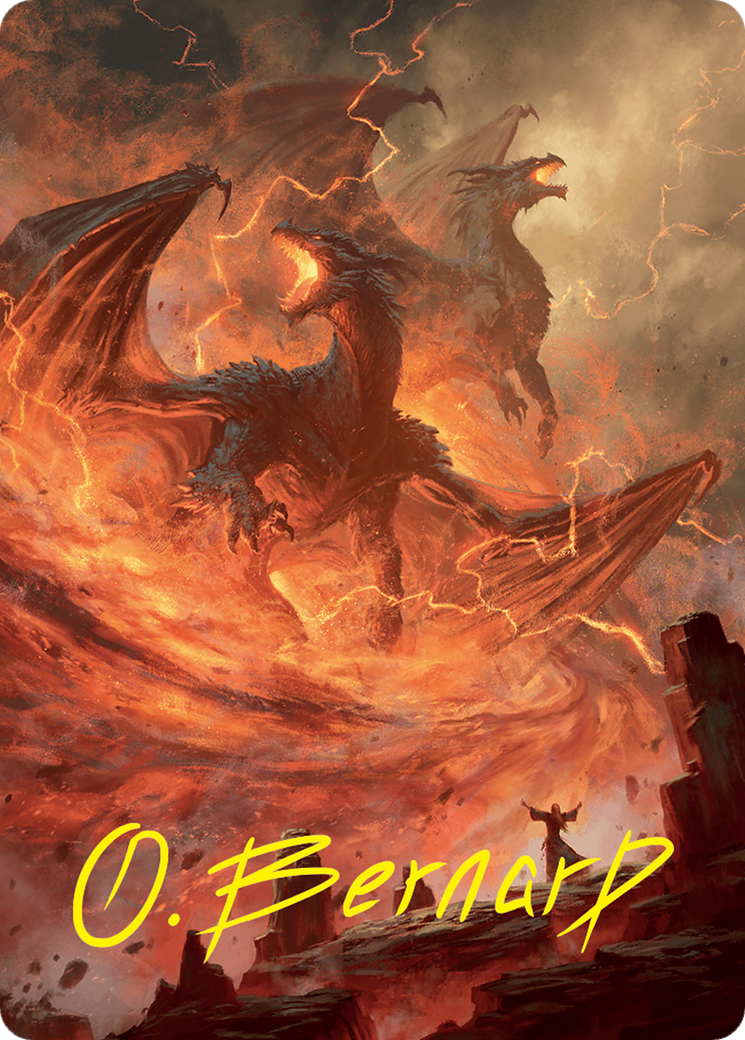 Rite of the Dragoncaller Art Card (38/54) (Gold-Stamped Signature) [Foundations Art Series] | Pegasus Games WI