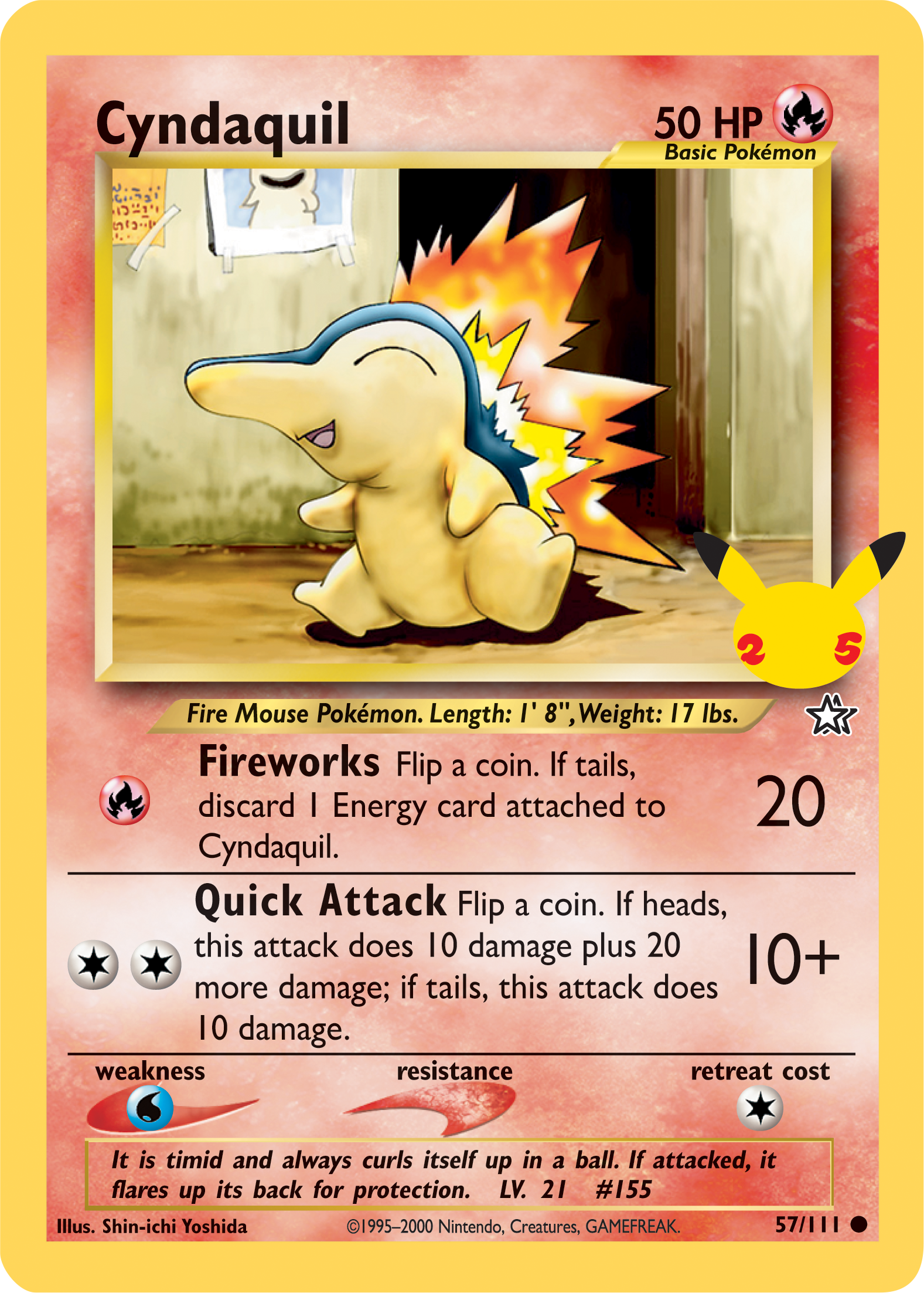 Cyndaquil (57/111) (Jumbo Card) [First Partner Pack] | Pegasus Games WI