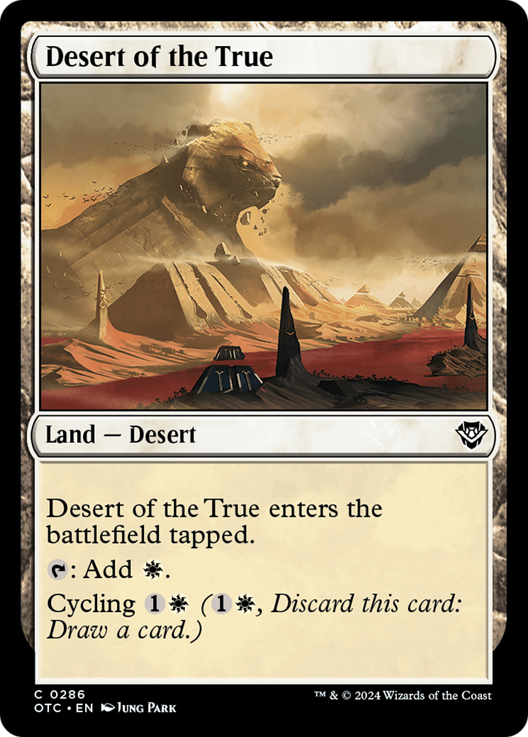 Desert of the True [Outlaws of Thunder Junction Commander] | Pegasus Games WI
