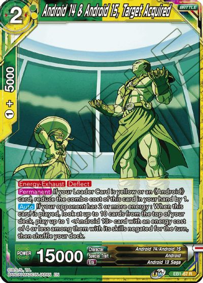 Android 14 & Android 15, Target Acquired (EB1-67) [Battle Evolution Booster] | Pegasus Games WI