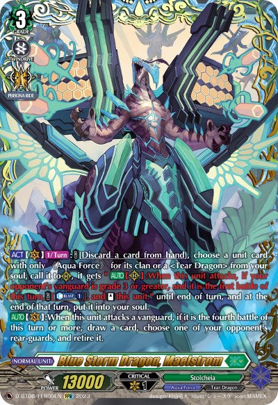 Blue Storm Dragon, Maelstrom (D-BT08/FFR09EN) [Minerva Rising] | Pegasus Games WI