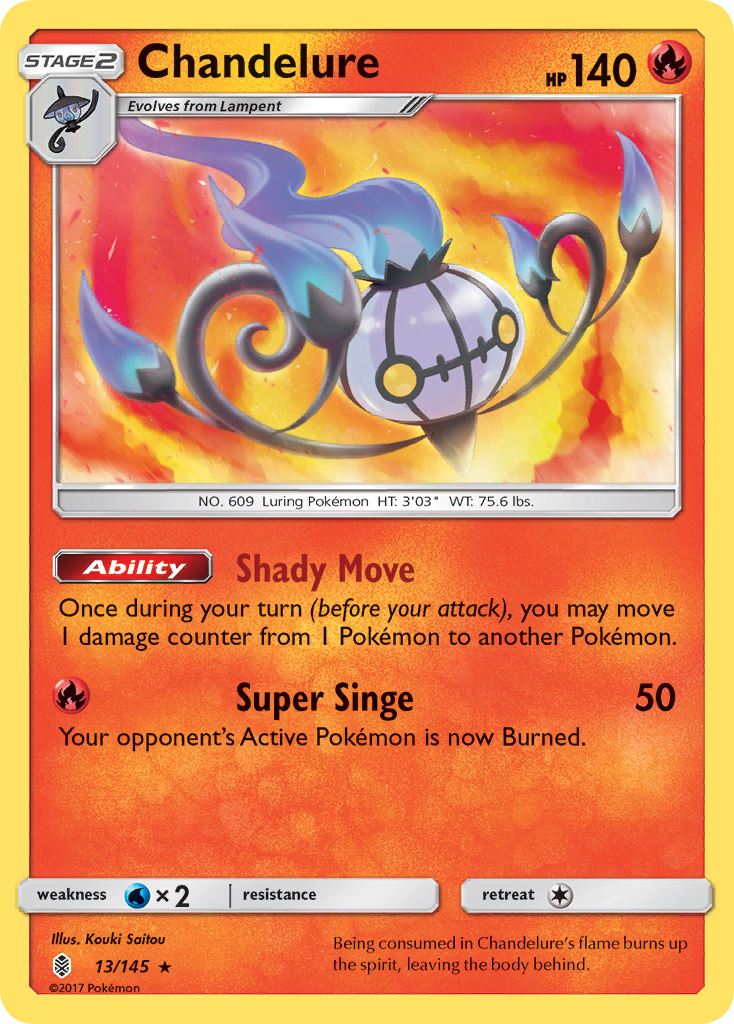 Chandelure (13/145) [Sun & Moon: Guardians Rising] | Pegasus Games WI