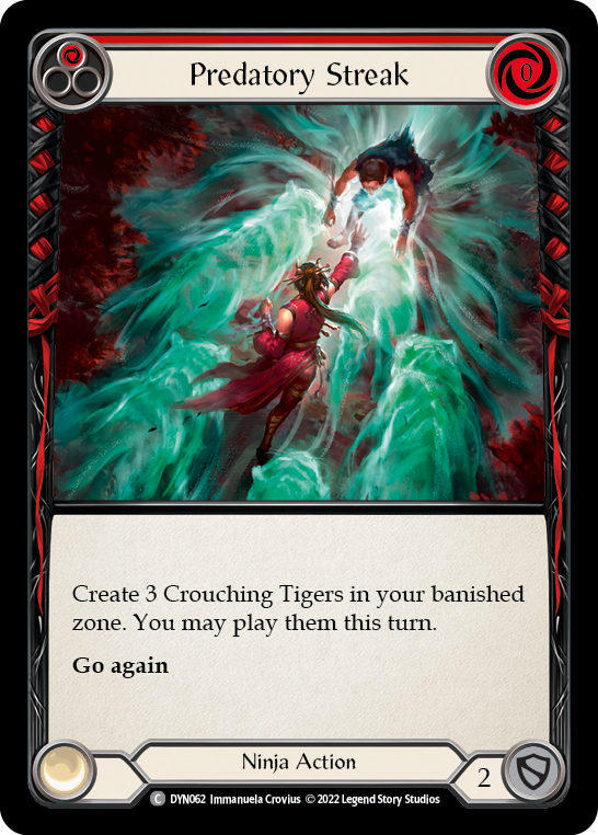 Predatory Streak (Red) [DYN062] (Dynasty)  Rainbow Foil | Pegasus Games WI