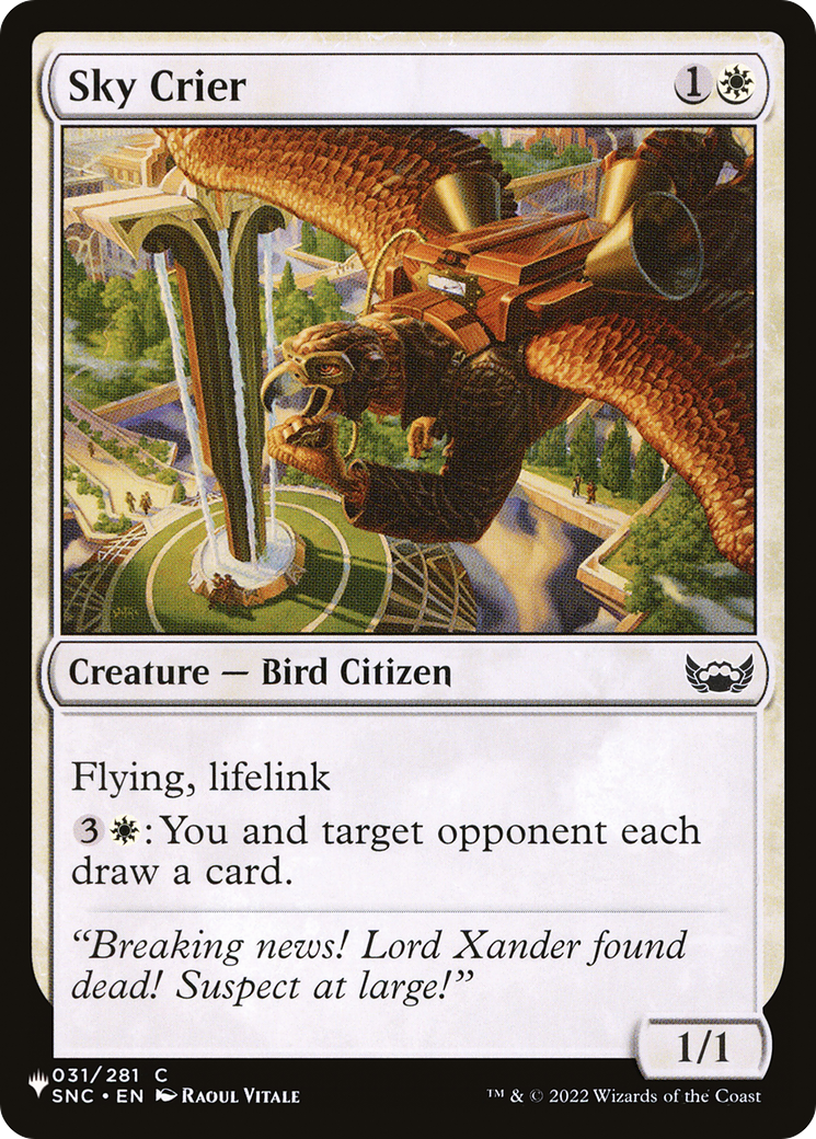 Sky Crier [The List Reprints] | Pegasus Games WI