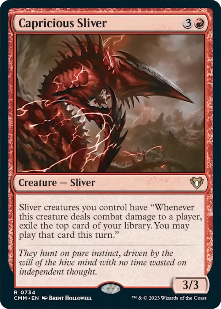 Capricious Sliver [Commander Masters] | Pegasus Games WI