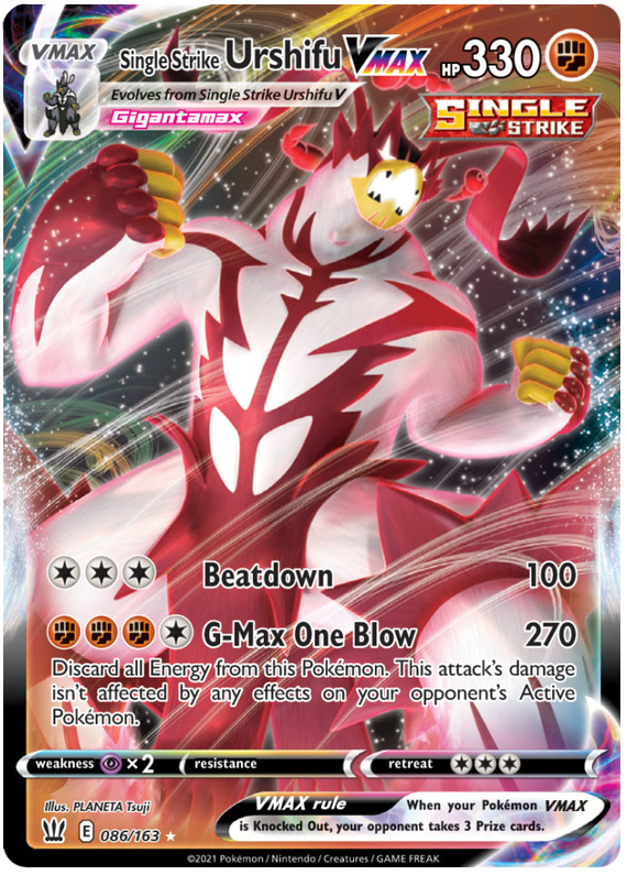 Single Strike Urshifu VMAX (086/163) (Jumbo Card) [Sword & Shield: Battle Styles] | Pegasus Games WI