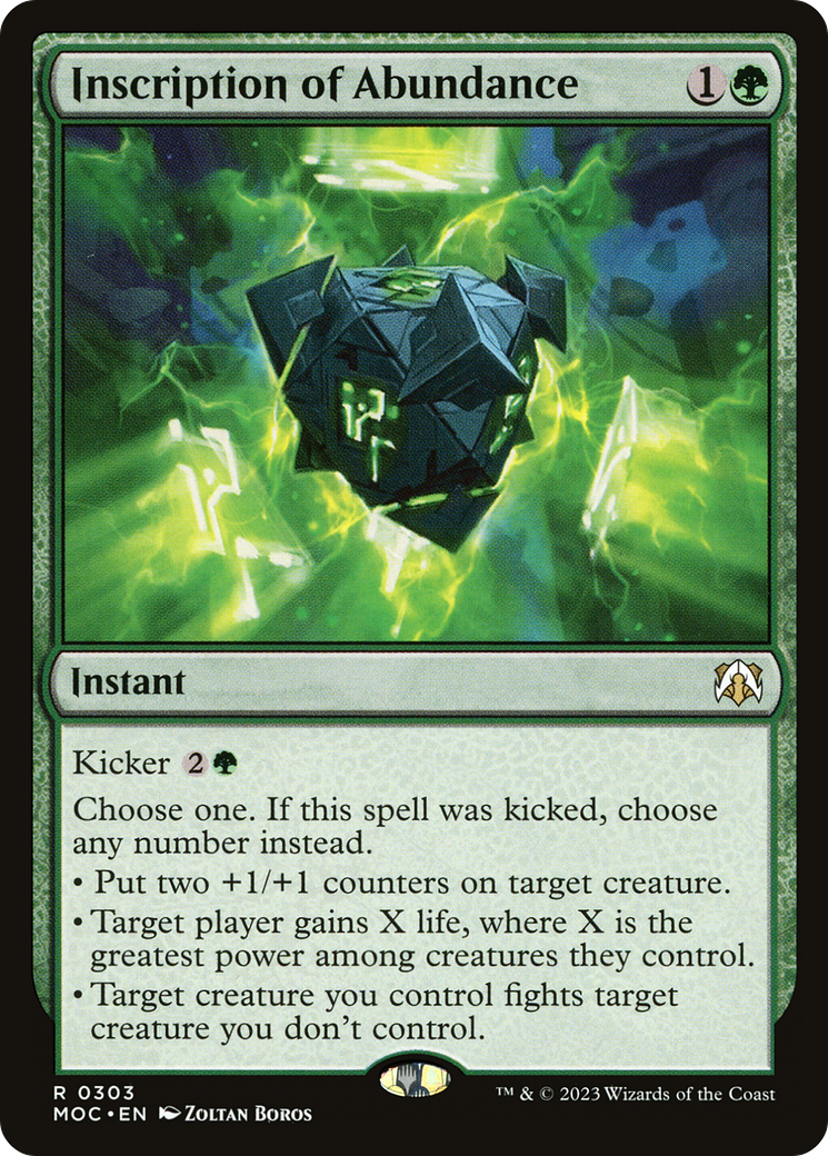 Inscription of Abundance [March of the Machine Commander] | Pegasus Games WI