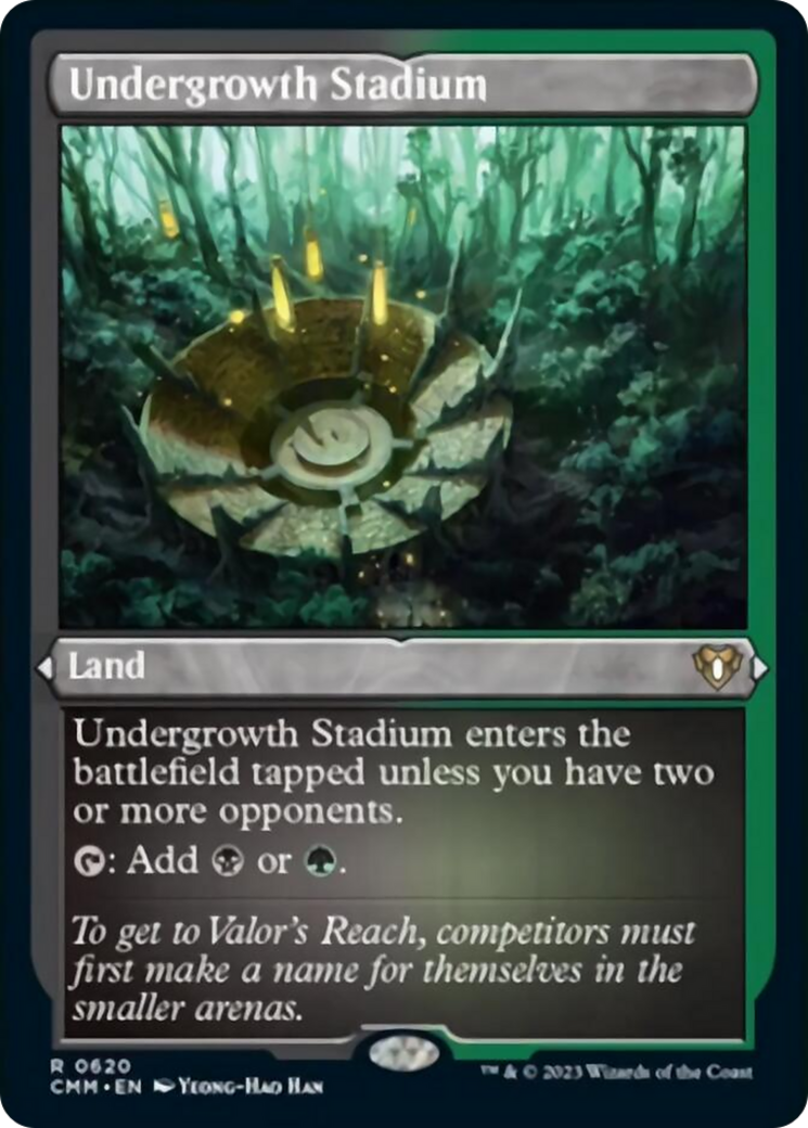 Undergrowth Stadium (Foil Etched) [Commander Masters] | Pegasus Games WI