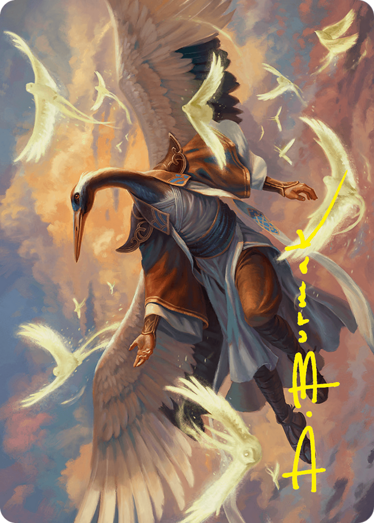 Kykar, Zephyr Awakener Art Card (16/54) (Gold-Stamped Signature) [Foundations Art Series] | Pegasus Games WI