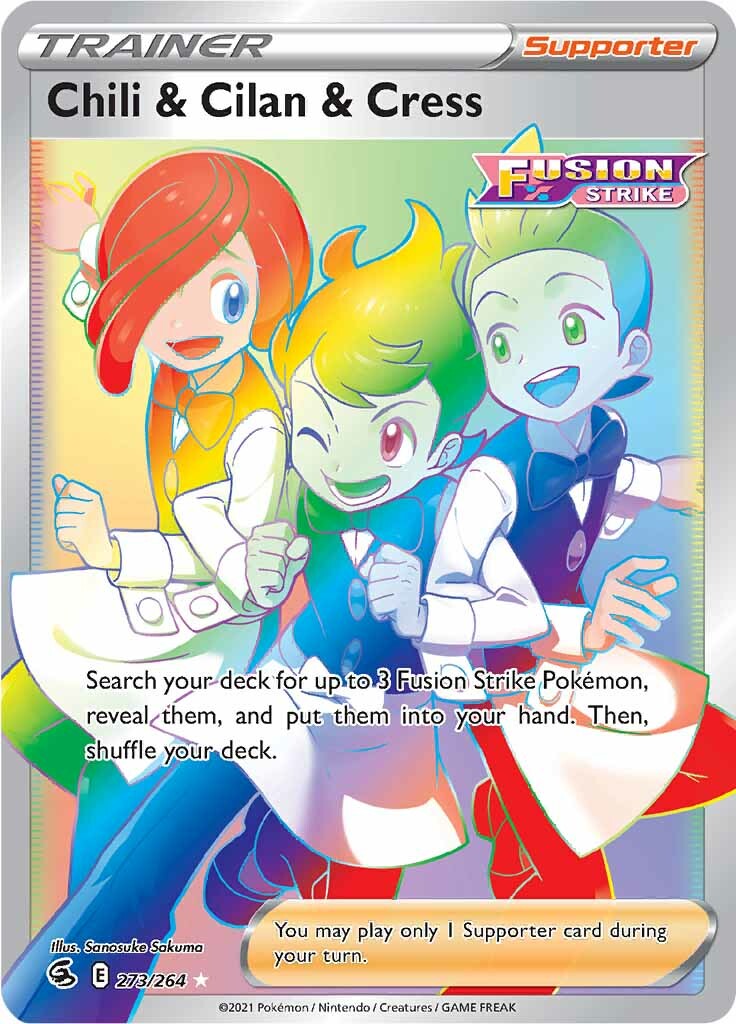 Chili & Cilan & Cress (273/264) [Sword & Shield: Fusion Strike] | Pegasus Games WI