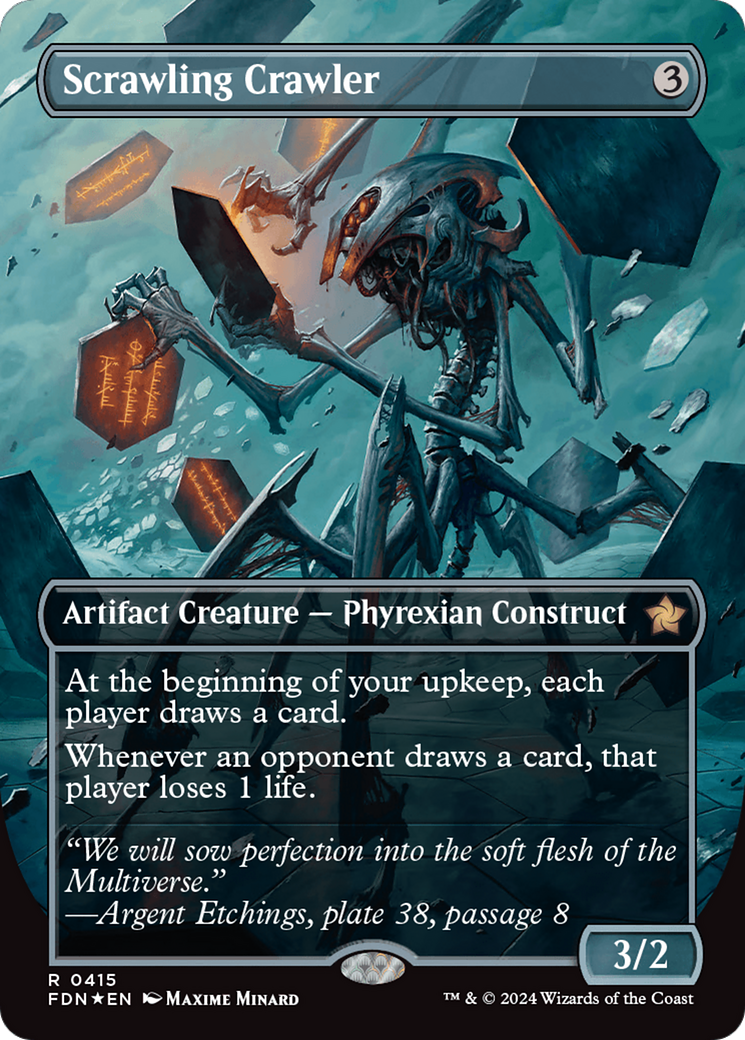 Scrawling Crawler (Borderless) (Mana Foil) [Foundations] | Pegasus Games WI