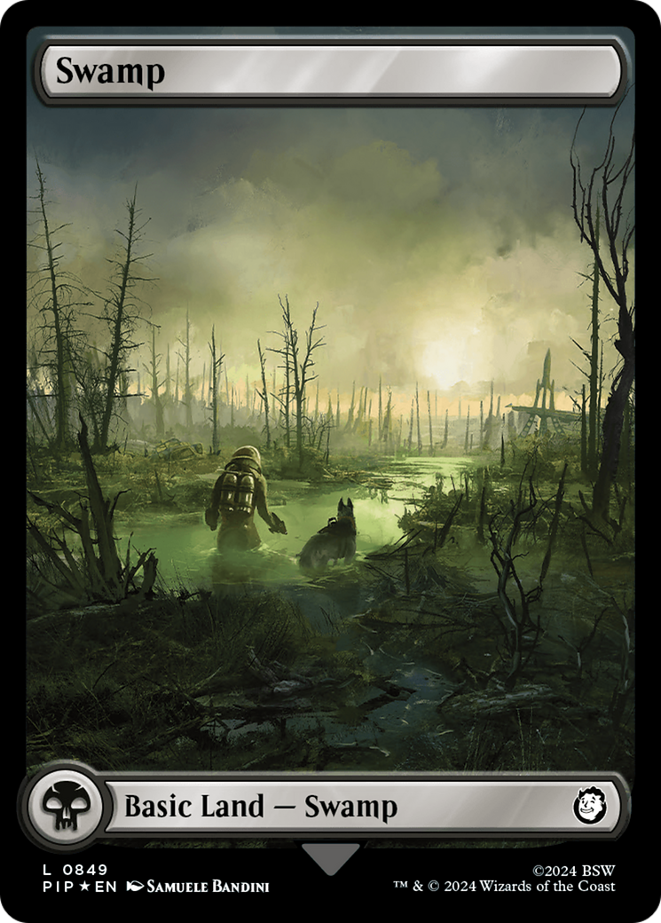 Swamp (0849) (Surge Foil) [Fallout] | Pegasus Games WI