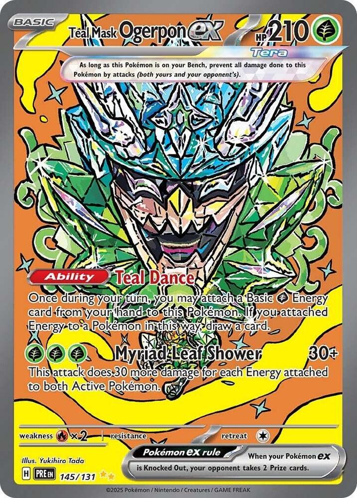 Teal Mask Ogerpon ex (145/131) [Scarlet & Violet: Prismatic Evolutions] | Pegasus Games WI