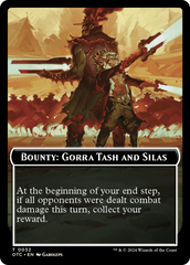 Bounty: Gorra Tash and Silas // Bounty Rules Double-Sided Token [Outlaws of Thunder Junction Commander Tokens] | Pegasus Games WI