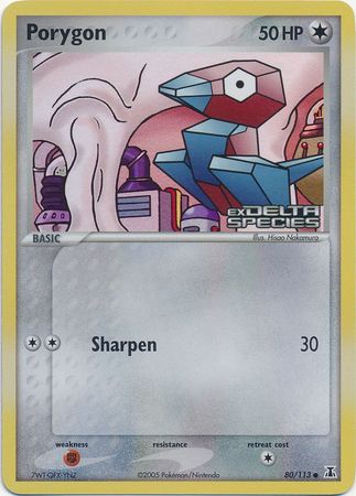 Porygon (80/113) (Stamped) [EX: Delta Species] | Pegasus Games WI
