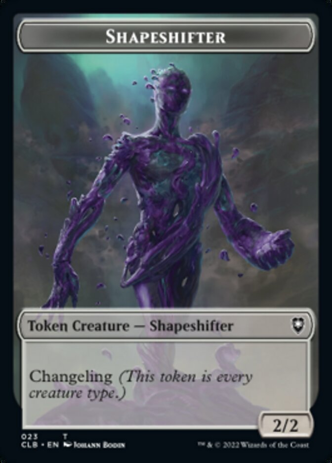 Kor Warrior // Shapeshifter (023) Double-Sided Token [Commander Legends: Battle for Baldur's Gate Tokens] | Pegasus Games WI