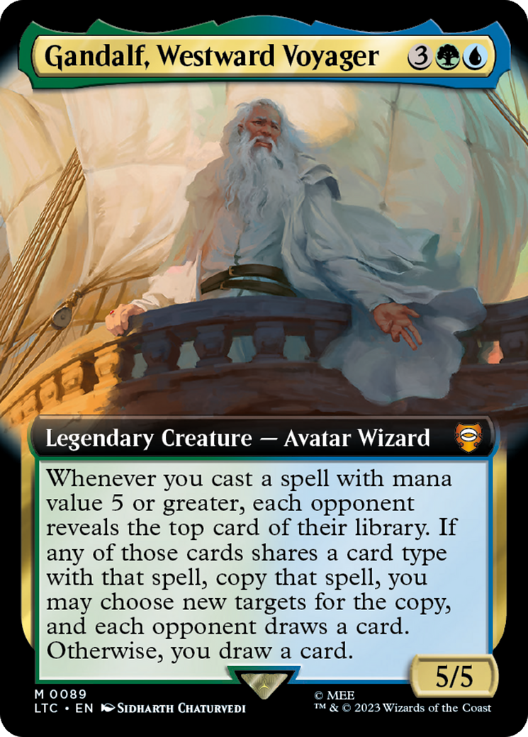 Gandalf, Westward Voyager (Extended Art) [The Lord of the Rings: Tales of Middle-Earth Commander] | Pegasus Games WI