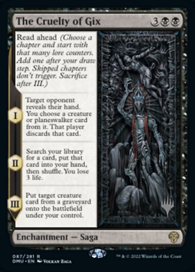 The Cruelty of Gix (Promo Pack) [Dominaria United Promos] | Pegasus Games WI